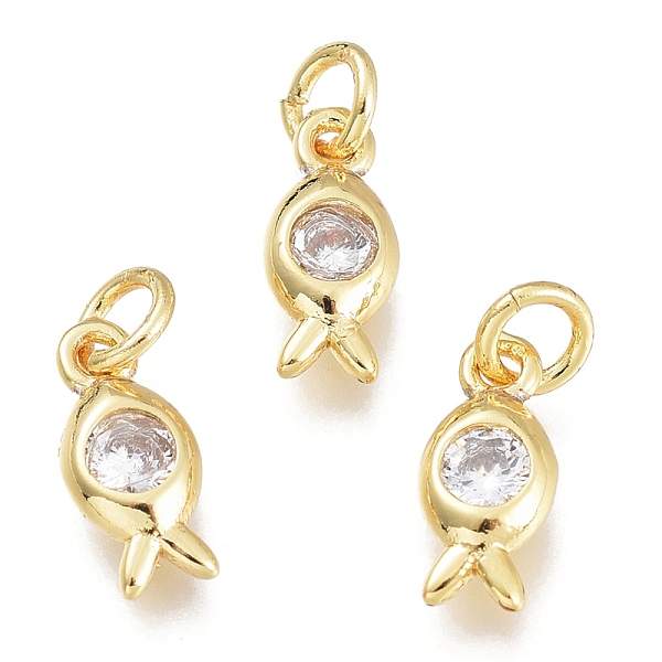 PandaHall Brass Micro Pave Clear Cubic Zirconia Charms, with Jump Ring, Fish, Golden, 9.5x4.5x2.5mm, Hole: 1.5mm, Jump Rings: 3.5x0.8mm...
PandaHall Brass Micro Pave Clear Cubic Zirconia Charms, with Jump Ring, Fish, Golden, 9.5x4.5x2.5mm, Hole: 1.5mm, Jump Rings: 3.5x0.8mm...