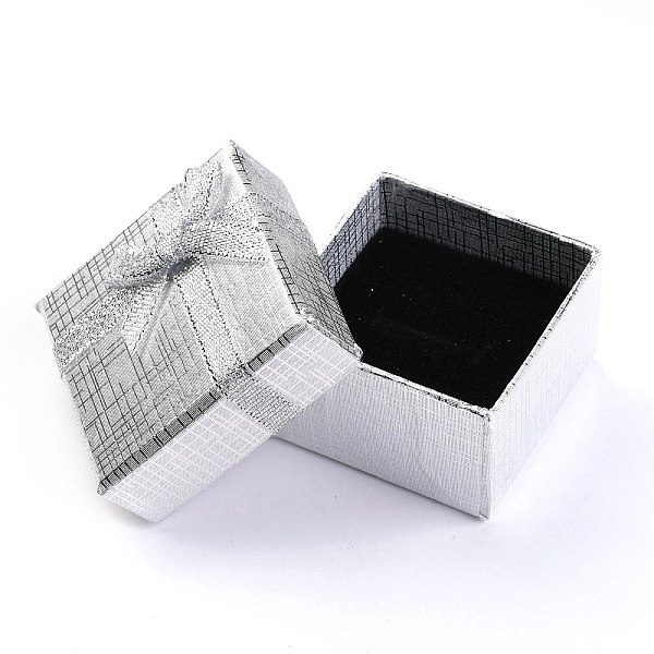 PandaHall Cardboard Box Ring Boxes, with Bowknot, Square, Silver, 5x5x3.1cm Paper Square Silver
PandaHall Cardboard Box Ring Boxes, with Bowknot, Square, Silver, 5x5x3.1cm Paper Square Silver