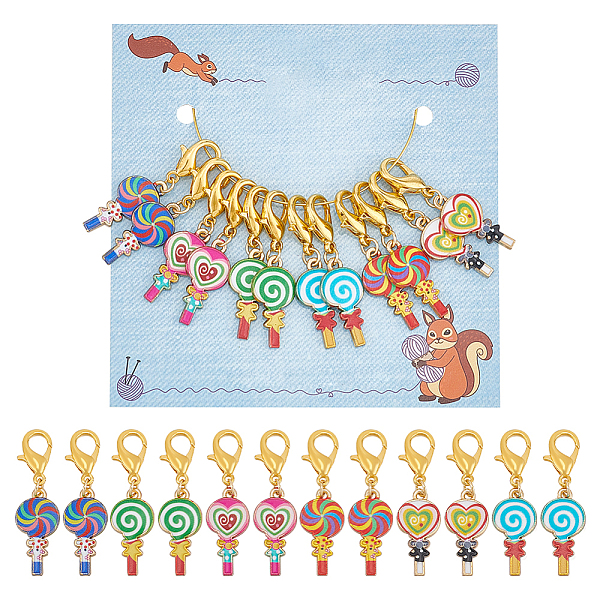 PandaHall 12 Pcs 6 Styles Lollipop Stitch Marker, Alloy Enamel Crochet Stitch Marker Locking Stitch Marker with Lobster Clasp Removable..., Multicolor
PandaHall 12 Pcs 6 Styles Lollipop Stitch Marker, Alloy Enamel Crochet Stitch Marker Locking Stitch Marker with Lobster Clasp Removable..., Multicolor