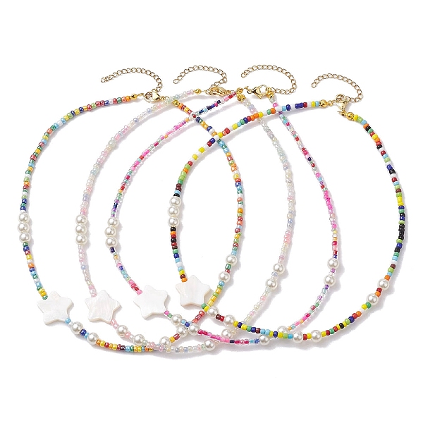 PandaHall Glass Beaded Necklaces, Star with Alloy Necklaces for Women, Mixed Color, 16.10 inch(40.9cm) Glass Star Multicolor
PandaHall Glass Beaded Necklaces, Star with Alloy Necklaces for Women, Mixed Color, 16.10 inch(40.9cm) Glass Star Multicolor