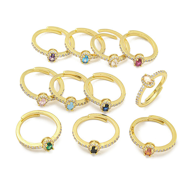 PandaHall Oval Rack Plating Brass Micro Pave Cubic Zirconia Adjustable Rings for Women, Cadmium Free & Lead Free, Long-Lasting Plated, Real..., Multicolor
PandaHall Oval Rack Plating Brass Micro Pave Cubic Zirconia Adjustable Rings for Women, Cadmium Free & Lead Free, Long-Lasting Plated, Real..., Multicolor