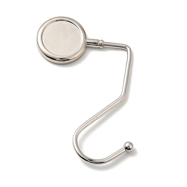 PandaHall Zinc Alloy Bag Hangers, Purse Hooks, with S-shaped Hook, Round, Platinum, 10.2~11.8x7.1x0.4~0.7cm, Tray: 3cm Alloy Round
PandaHall Zinc Alloy Bag Hangers, Purse Hooks, with S-shaped Hook, Round, Platinum, 10.2~11.8x7.1x0.4~0.7cm, Tray: 3cm Alloy Round