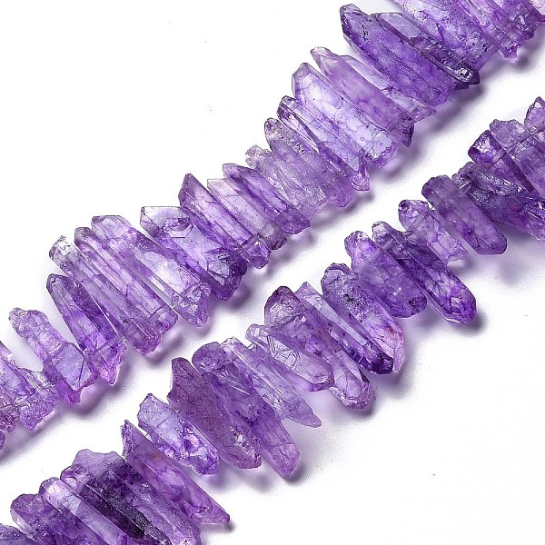 PandaHall Natural Crackle Quartz Crystal Dyed Beads Strands, Chip, Blue Violet, 13~38x3~7x4~7mm, Hole: 1mm, about 67~70pcs/strand...
PandaHall Natural Crackle Quartz Crystal Dyed Beads Strands, Chip, Blue Violet, 13~38x3~7x4~7mm, Hole: 1mm, about 67~70pcs/strand...