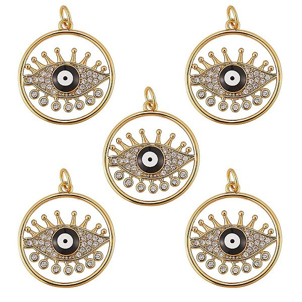 PandaHall 5Pcs Brass Micro Pave Cubic Zirconia Pendants, with Enamel, Long-Lasting Plated, Cadmium Free & Lead Free, Real 18K Gold Plated..., Black
PandaHall 5Pcs Brass Micro Pave Cubic Zirconia Pendants, with Enamel, Long-Lasting Plated, Cadmium Free & Lead Free, Real 18K Gold Plated..., Black