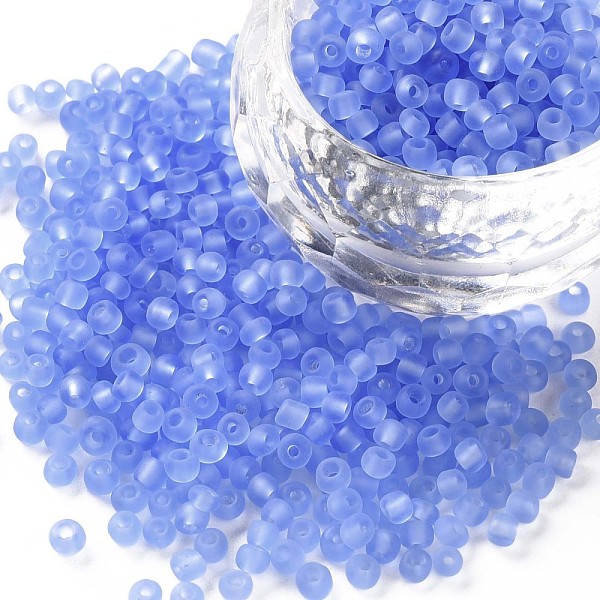 PandaHall Glass Seed Beads, Frosted Colors, Round, Cornflower Blue, 3mm Glass Blue
PandaHall Glass Seed Beads, Frosted Colors, Round, Cornflower Blue, 3mm Glass Blue