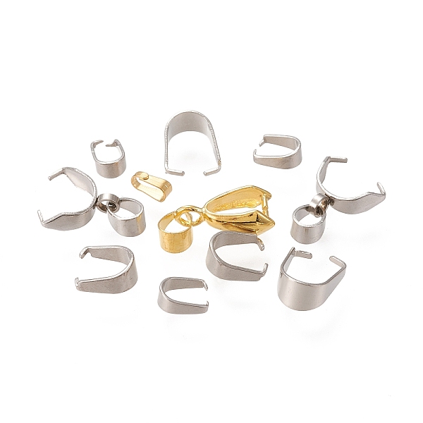 PandaHall Stainless Steel Ice Pick Pinch Bails, Mixed Shape, Mixed Color, 7~20x3.5~8.3x3~5mm, Hole: 6~7x3.8~4.5mm, Pin: 0.5~0.8mm Stainless...
PandaHall Stainless Steel Ice Pick Pinch Bails, Mixed Shape, Mixed Color, 7~20x3.5~8.3x3~5mm, Hole: 6~7x3.8~4.5mm, Pin: 0.5~0.8mm Stainless...