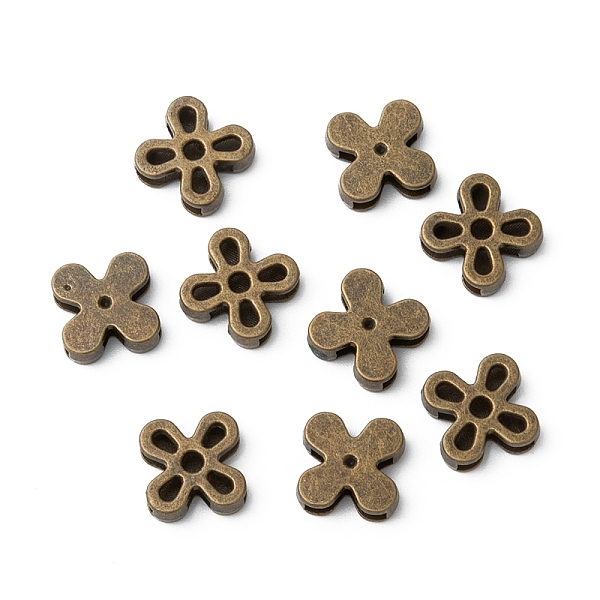 PandaHall Antique Bronze Tibetan Style Flower Slide Charms, Lead Free & Nickel Free, 13x13x4mm, Hole: 3mm Alloy Flower
PandaHall Antique Bronze Tibetan Style Flower Slide Charms, Lead Free & Nickel Free, 13x13x4mm, Hole: 3mm Alloy Flower