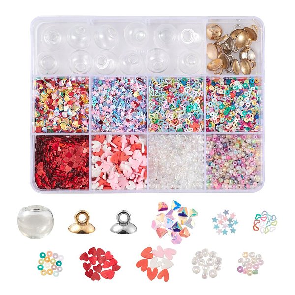 PandaHall DIY Globe Ball Wish Bottle Pendant Making Kit, Including Plastic Paillette/Sequins Beads, Polymer Clay Cabochons, Glass Seed Beads..., Multicolor
PandaHall DIY Globe Ball Wish Bottle Pendant Making Kit, Including Plastic Paillette/Sequins Beads, Polymer Clay Cabochons, Glass Seed Beads..., Multicolor