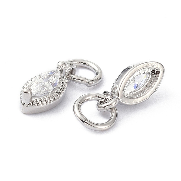 PandaHall Brass Cubic Zirconia Charms, with Jump Ring, Long-Lasting Plated, Lead Free & Cadmium Free, Oval, Real Platinum Plated..., Clear
PandaHall Brass Cubic Zirconia Charms, with Jump Ring, Long-Lasting Plated, Lead Free & Cadmium Free, Oval, Real Platinum Plated..., Clear