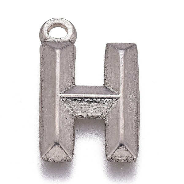 PandaHall 304 Stainless Steel Pendants, Alphabet, Letter.H, 16x10x2mm, Hole: 1.5mm 304 Stainless Steel Letter H
PandaHall 304 Stainless Steel Pendants, Alphabet, Letter.H, 16x10x2mm, Hole: 1.5mm 304 Stainless Steel Letter H