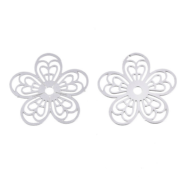 PandaHall 304 Stainless Steel Filigree Pendants, Etched Metal Embellishments, Flower, Stainless Steel Color, 18x19x0.3mm 304 Stainless Steel...
PandaHall 304 Stainless Steel Filigree Pendants, Etched Metal Embellishments, Flower, Stainless Steel Color, 18x19x0.3mm 304 Stainless Steel...
