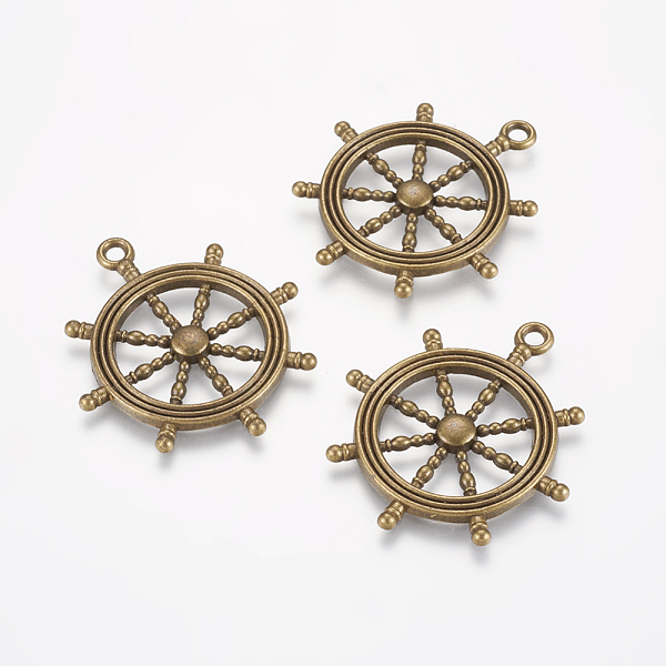 PandaHall Tibetan Style Rudder Helm Alloy Pendants, Antique Bronze, Cadmium Free & Nickel Free & Lead Free, 45x40x3mm, Hole: 3mm Alloy...
PandaHall Tibetan Style Rudder Helm Alloy Pendants, Antique Bronze, Cadmium Free & Nickel Free & Lead Free, 45x40x3mm, Hole: 3mm Alloy...