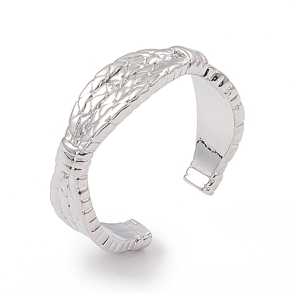 PandaHall Brass Twist Rope Open Cuff Ring for Women, Platinum, Inner Diameter: 17.6mm Brass
PandaHall Brass Twist Rope Open Cuff Ring for Women, Platinum, Inner Diameter: 17.6mm Brass