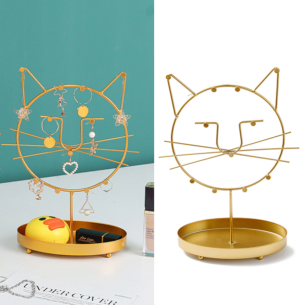 PandaHall Iron Jewelry Display Stand with Tray, Jewelry Tree for Rings, Earrings, Bracelets, Glasses Storage, Golden, Cat Shape...
PandaHall Iron Jewelry Display Stand with Tray, Jewelry Tree for Rings, Earrings, Bracelets, Glasses Storage, Golden, Cat Shape...
