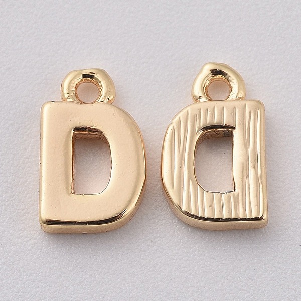 PandaHall Brass Charms, Letter, Nickel Free, Real 18K Gold Plated, Letter.D, 8~8.5x5x1.5mm, Hole: 0.8mm Brass Letter
PandaHall Brass Charms, Letter, Nickel Free, Real 18K Gold Plated, Letter.D, 8~8.5x5x1.5mm, Hole: 0.8mm Brass Letter