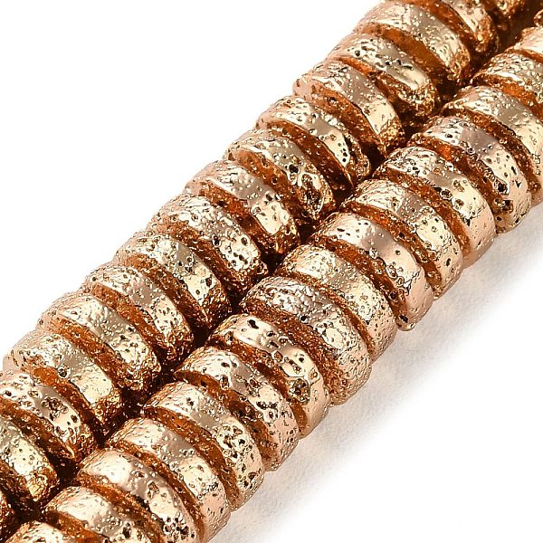PandaHall Electroplated Natural Lava Rock Beads Strands, Disc, Heishi Beads, Light Gold Plated, 8~8.5x3mm, Hole: 1.8mm, about 127pcs/strand...
PandaHall Electroplated Natural Lava Rock Beads Strands, Disc, Heishi Beads, Light Gold Plated, 8~8.5x3mm, Hole: 1.8mm, about 127pcs/strand...