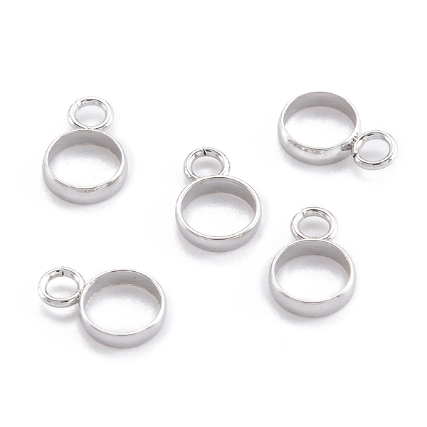 PandaHall 304 Stainless Steel Tube Bails, Loop Bails, Ring Shape with Loop, Stainless Steel Color, 8x5.5x1.5mm, Hole: 1.8mm 304 Stainless...
PandaHall 304 Stainless Steel Tube Bails, Loop Bails, Ring Shape with Loop, Stainless Steel Color, 8x5.5x1.5mm, Hole: 1.8mm 304 Stainless...