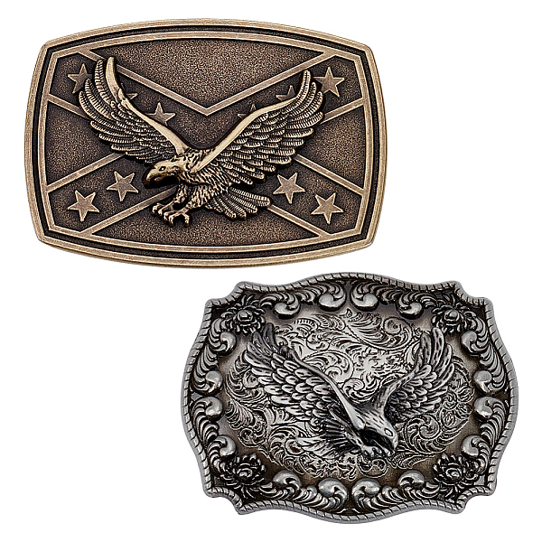 PandaHall AHADERMAKER 2Pcs 2 Style Zinc Alloy Smooth Buckles, Belt Fastener for Men, Rectangle with Eagle, Mixed Color...
PandaHall AHADERMAKER 2Pcs 2 Style Zinc Alloy Smooth Buckles, Belt Fastener for Men, Rectangle with Eagle, Mixed Color...