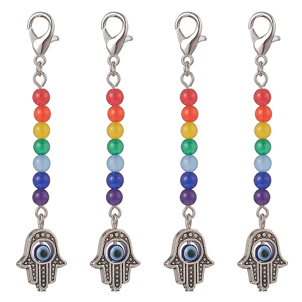 PandaHall Alloy Hamsa Hand with Natural Dyed Malaysia Round Beaded Pendant Decoration, Colorful, 69.5mm Malaysia Jade Palm
PandaHall Alloy Hamsa Hand with Natural Dyed Malaysia Round Beaded Pendant Decoration, Colorful, 69.5mm Malaysia Jade Palm