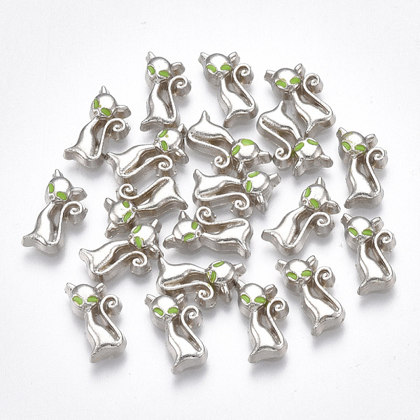 PandaHall Alloy Enamel Kitten Cabochons, Fit Floating Locket Charms, Cartoon Cat, Green, Platinum, 10x5.5x2mm Alloy+Enamel Cat Shape Green
PandaHall Alloy Enamel Kitten Cabochons, Fit Floating Locket Charms, Cartoon Cat, Green, Platinum, 10x5.5x2mm Alloy+Enamel Cat Shape Green