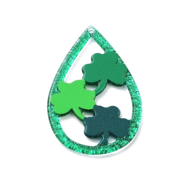 PandaHall Saint Patrick's Day Theme Acrylic Pendants, Clover Charm, Teardrop, 46.5x30x2mm, Hole: 1.8mm Acrylic Teardrop
PandaHall Saint Patrick's Day Theme Acrylic Pendants, Clover Charm, Teardrop, 46.5x30x2mm, Hole: 1.8mm Acrylic Teardrop
