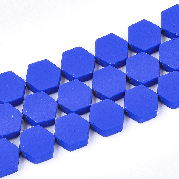 PandaHall Spray Painted Non-magnetic Synthetic Hematite Beads Strands, Hexagon, Blue, 8.5x8x3mm, Hole: 1mm, about 45pcs/strand, 15.7 inch...
PandaHall Spray Painted Non-magnetic Synthetic Hematite Beads Strands, Hexagon, Blue, 8.5x8x3mm, Hole: 1mm, about 45pcs/strand, 15.7 inch...