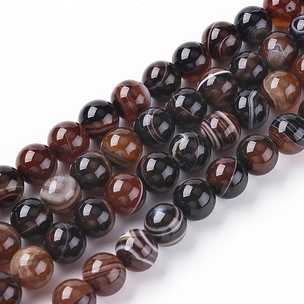 PandaHall Natural Striped Agate/Banded Agate Beads Strands, Dyed & Heated, Round, Coconut Brown, 4mm, Hole: 0.5mm, about 91~93pcs/strand...
PandaHall Natural Striped Agate/Banded Agate Beads Strands, Dyed & Heated, Round, Coconut Brown, 4mm, Hole: 0.5mm, about 91~93pcs/strand...