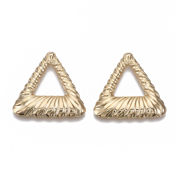 PandaHall Eco-Friendly Iron Pendants, Triangle, Cadmium Free & Nickel Free & Lead Free, Light Gold, 30.5x30.5x3mm, Hole: 1.4mm Iron Triangle
PandaHall Eco-Friendly Iron Pendants, Triangle, Cadmium Free & Nickel Free & Lead Free, Light Gold, 30.5x30.5x3mm, Hole: 1.4mm Iron Triangle
