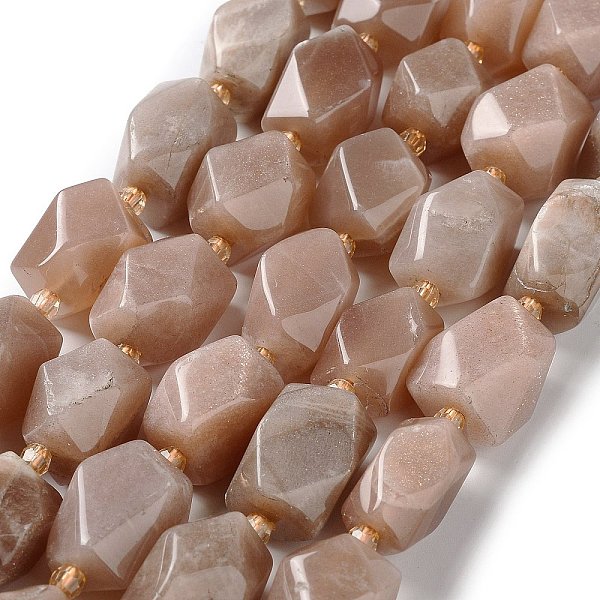 PandaHall Natural Peach Moonstone Beads Strands, with Seed Beads, Faceted, Rhombus, 17~21x13~16x12~15mm, Hole: 1.2~1.4mm, about...
PandaHall Natural Peach Moonstone Beads Strands, with Seed Beads, Faceted, Rhombus, 17~21x13~16x12~15mm, Hole: 1.2~1.4mm, about...