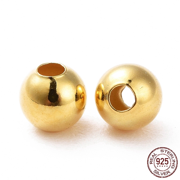 PandaHall 925 Sterling Silver Spacer Beads, Round, Real 18K Gold Plated, 4mm, Hole: 1.4~1.5mm Sterling Silver Round
PandaHall 925 Sterling Silver Spacer Beads, Round, Real 18K Gold Plated, 4mm, Hole: 1.4~1.5mm Sterling Silver Round