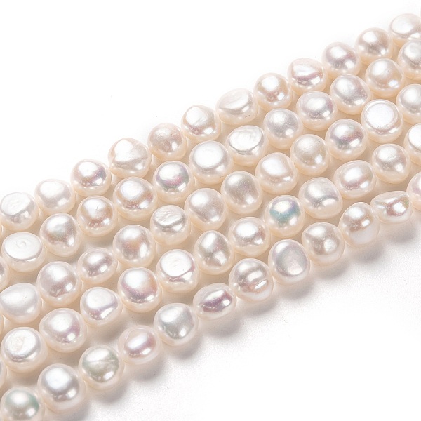 PandaHall Natural Cultured Freshwater Pearl Beads Strands, Potato, White, 8~9x9~10mm, Hole: 0.6mm, about 36~37pcs/strand, 13.58~13.78 inch...
PandaHall Natural Cultured Freshwater Pearl Beads Strands, Potato, White, 8~9x9~10mm, Hole: 0.6mm, about 36~37pcs/strand, 13.58~13.78 inch...