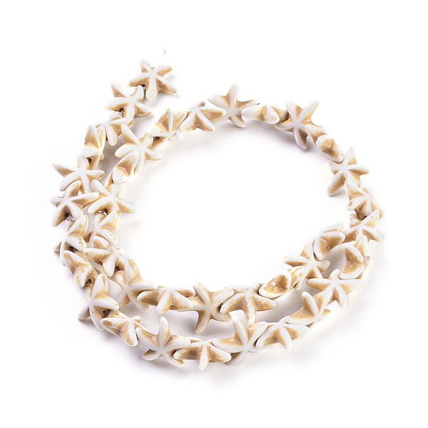 PandaHall Synthetic Magnesite Bead Strand, Dyed, Starfish/Sea Stars, Tan, 15.5x13.5x5.5mm, Hole: 1mm, about 36pcs/strand, about 15 inch..., Orange
PandaHall Synthetic Magnesite Bead Strand, Dyed, Starfish/Sea Stars, Tan, 15.5x13.5x5.5mm, Hole: 1mm, about 36pcs/strand, about 15 inch..., Orange