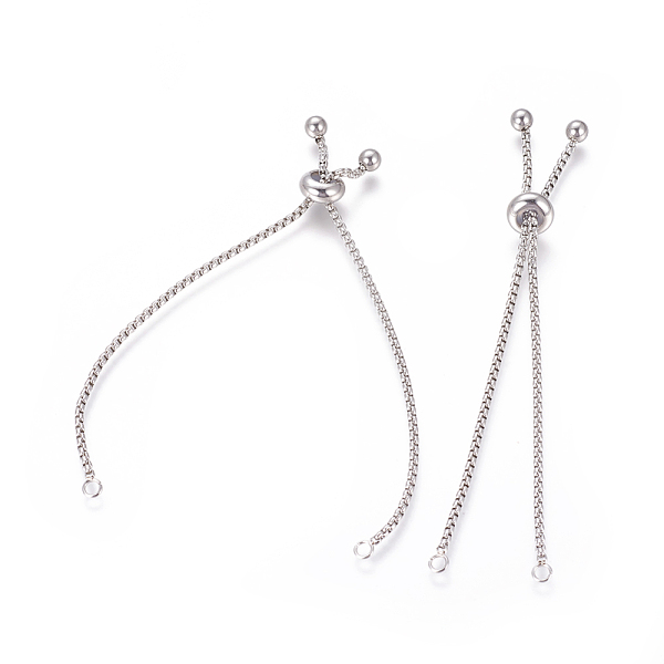 PandaHall Adjustable 304 Stainless Steel Bracelet Making, Slider Bracelets, Stainless Steel Color, 9 inch(23cm) Stainless Steel
PandaHall Adjustable 304 Stainless Steel Bracelet Making, Slider Bracelets, Stainless Steel Color, 9 inch(23cm) Stainless Steel
