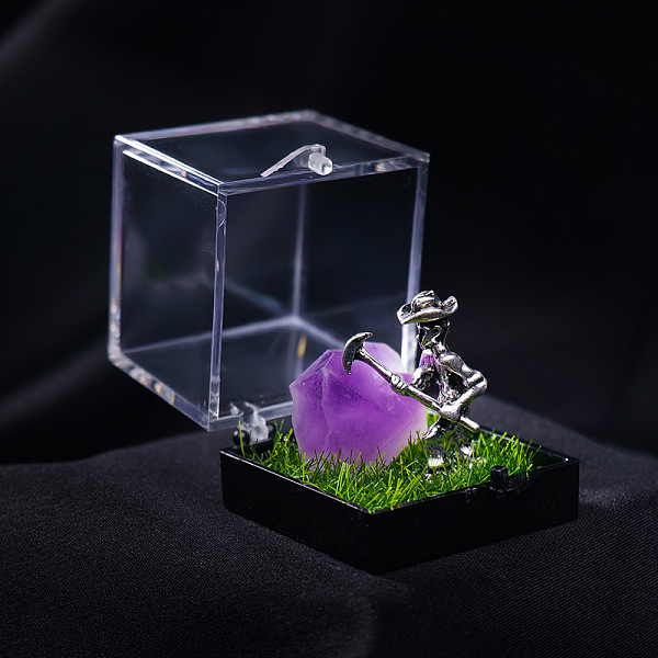 PandaHall Natural Amethyst Cluster & Miner Modeling Mineral Specimen Box, Raw Stone Micro Landscape Display Decorations, Box: 34x36mm...
PandaHall Natural Amethyst Cluster & Miner Modeling Mineral Specimen Box, Raw Stone Micro Landscape Display Decorations, Box: 34x36mm...