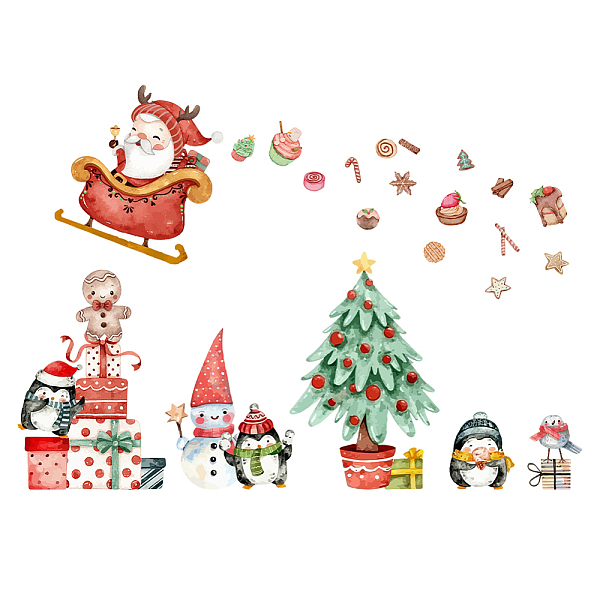 PandaHall Christmas PVC Wall Stickers, Wall Decoration, Santa Claus, 800x390mm, 2pcs/set PVC Santa Claus
PandaHall Christmas PVC Wall Stickers, Wall Decoration, Santa Claus, 800x390mm, 2pcs/set PVC Santa Claus