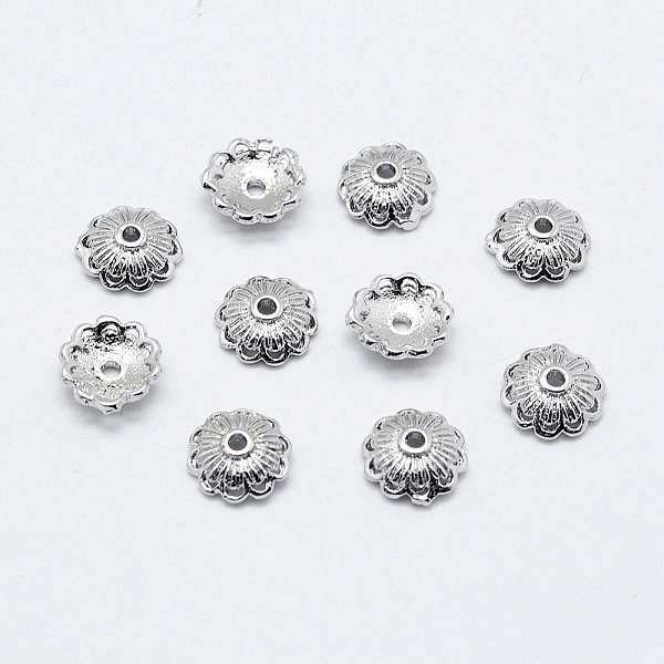 PandaHall Multi-Petal Brass Fancy Bead Caps, Long-Lasting Plated, Real Platinum Plated, Nickel Free, Flower, 8x2.5mm, Hole: 1mm Brass
PandaHall Multi-Petal Brass Fancy Bead Caps, Long-Lasting Plated, Real Platinum Plated, Nickel Free, Flower, 8x2.5mm, Hole: 1mm Brass