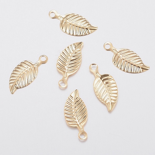 PandaHall 304 Stainless Steel Charms, Leaf, Golden, 14.5x6x0.5mm, Hole: 1.2mm 304 Stainless Steel Leaf
PandaHall 304 Stainless Steel Charms, Leaf, Golden, 14.5x6x0.5mm, Hole: 1.2mm 304 Stainless Steel Leaf