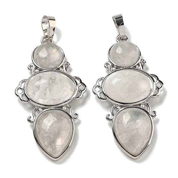 PandaHall Natural Quartz Crystal Rock Crystal Pendants, Rack Plating Brass Flower Charms, Cadmium Free & Lead Free, Platinum, 47x24x6.5mm...
PandaHall Natural Quartz Crystal Rock Crystal Pendants, Rack Plating Brass Flower Charms, Cadmium Free & Lead Free, Platinum, 47x24x6.5mm...