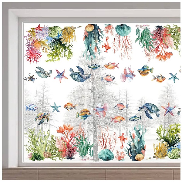 PandaHall PVC Window Static Stickers, Rectangle Shape, for Window Decoration, Fish, 380x1160mm Plastic Fish
PandaHall PVC Window Static Stickers, Rectangle Shape, for Window Decoration, Fish, 380x1160mm Plastic Fish