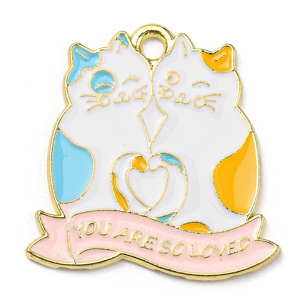 PandaHall Zinc Alloy Pendants, Light Gold, Cat with Word You are so Loved Charm, White, 26.5x25.5x1.5mm, Hole: 2.2mm Alloy+Enamel Cat Shape...
PandaHall Zinc Alloy Pendants, Light Gold, Cat with Word You are so Loved Charm, White, 26.5x25.5x1.5mm, Hole: 2.2mm Alloy+Enamel Cat Shape...