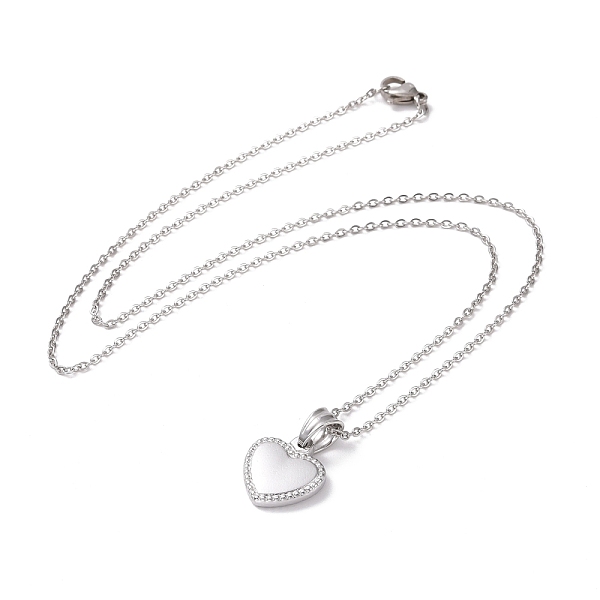 PandaHall 304 Stainless Steel Heart Pendant Necklace for Women, Stainless Steel Color, 19.69 inch(50cm) 304 Stainless Steel
PandaHall 304 Stainless Steel Heart Pendant Necklace for Women, Stainless Steel Color, 19.69 inch(50cm) 304 Stainless Steel