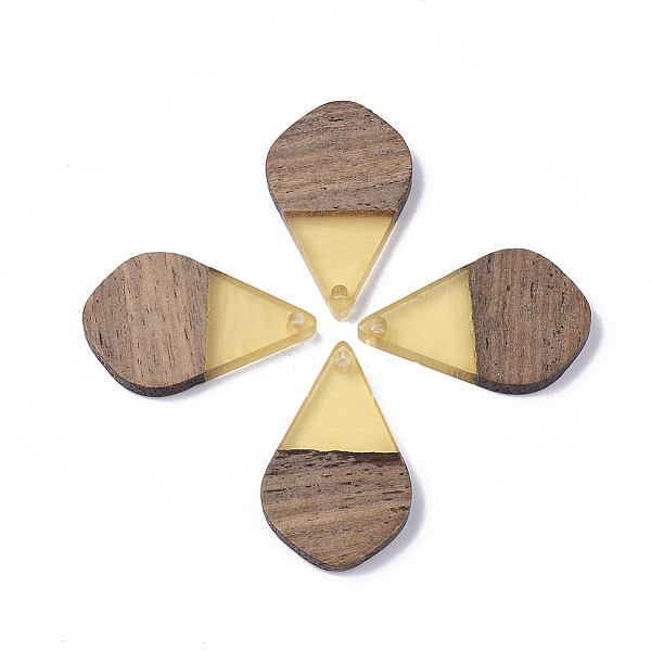 PandaHall Resin & Wood Pendants, Teardrop, Gold, 28x18x3mm, Hole: 2mm Resin+Wood Teardrop Gold
PandaHall Resin & Wood Pendants, Teardrop, Gold, 28x18x3mm, Hole: 2mm Resin+Wood Teardrop Gold