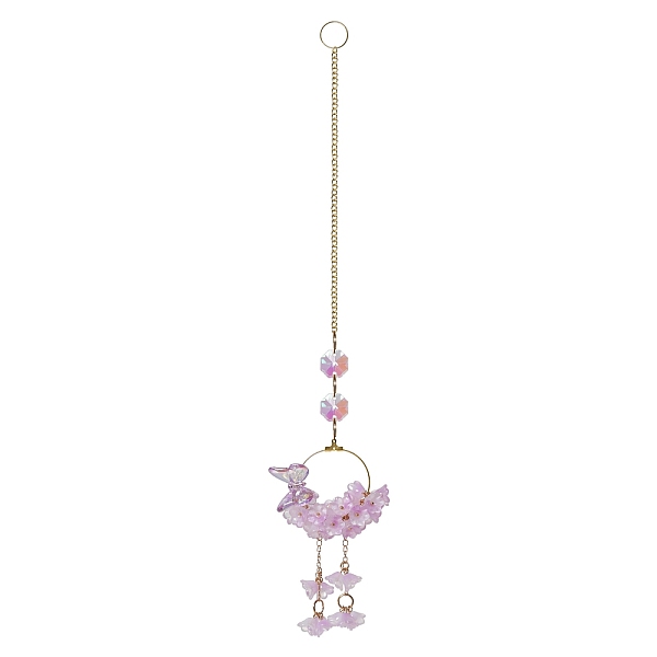 PandaHall Glass Lily of the Valley Pendant Decorations, with Metal Ring, Window Hanging Suncatchers, Plum, 330mm Glass Flower Purple
PandaHall Glass Lily of the Valley Pendant Decorations, with Metal Ring, Window Hanging Suncatchers, Plum, 330mm Glass Flower Purple