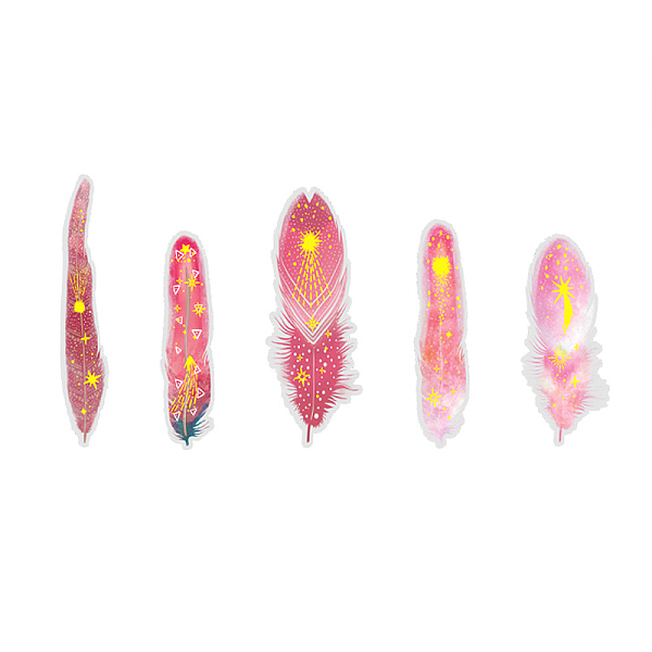 PandaHall 10Pcs Hot Stamping PET Self Adhesive Feather Stickers, Waterproof Feather Decals, for Diary, Album, Notebook, DIY Arts and Crafts..., Pink
PandaHall 10Pcs Hot Stamping PET Self Adhesive Feather Stickers, Waterproof Feather Decals, for Diary, Album, Notebook, DIY Arts and Crafts..., Pink