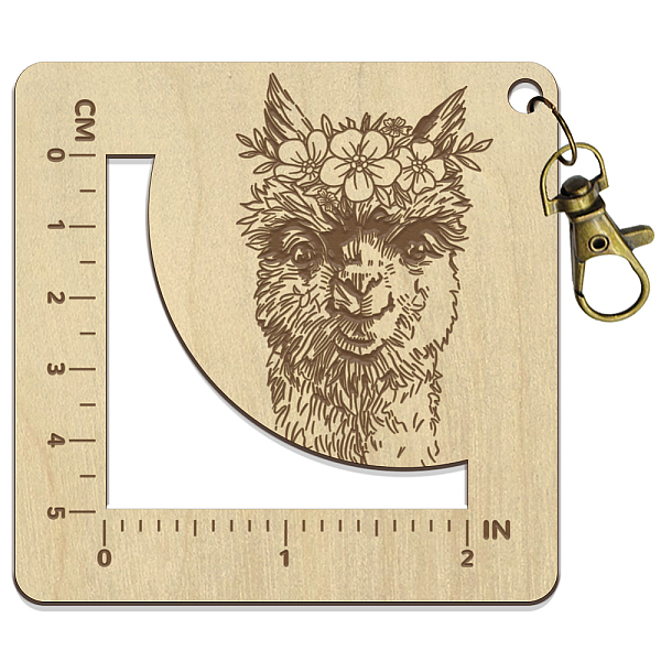 PandaHall Wooden Square Frame Crochet Ruler, Knitting Needle Gauge, BurlyWood, 7.6x7.6x0.5cm, Hole: 5mm Wood Alpaca
PandaHall Wooden Square Frame Crochet Ruler, Knitting Needle Gauge, BurlyWood, 7.6x7.6x0.5cm, Hole: 5mm Wood Alpaca