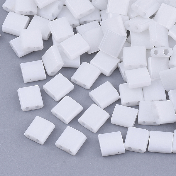 PandaHall 2-Hole Glass Seed Beads, Opaque Colours, Square, White, 5x4.5~5.5x2~2.5mm, Hole: 0.5~0.8mm, about 1180pcs/bag Glass Square White
PandaHall 2-Hole Glass Seed Beads, Opaque Colours, Square, White, 5x4.5~5.5x2~2.5mm, Hole: 0.5~0.8mm, about 1180pcs/bag Glass Square White
