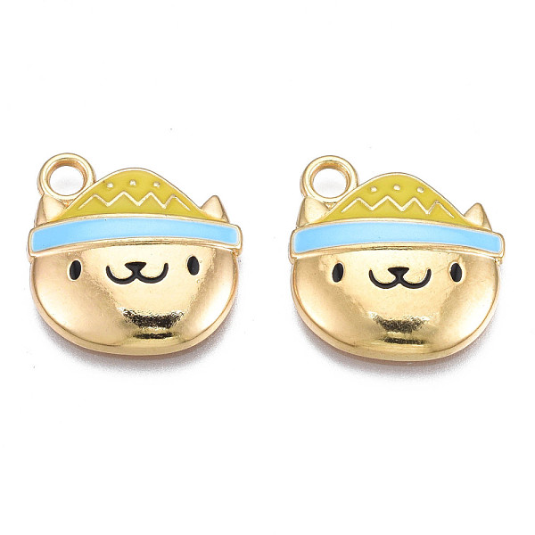 PandaHall Rack Plating Alloy Enamel Pendants, Light Gold, Cadmium Free & Nickel Free & Lead Free, Bear, Yellow, 18x18x3mm, Hole: 2.5mm...
PandaHall Rack Plating Alloy Enamel Pendants, Light Gold, Cadmium Free & Nickel Free & Lead Free, Bear, Yellow, 18x18x3mm, Hole: 2.5mm...