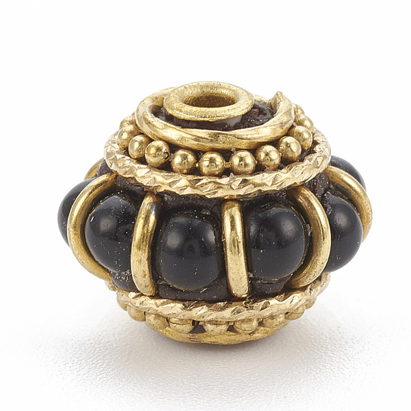 PandaHall Handmade Indonesia Beads, with Golden Tone Brass Findings, Lantern, Black, 11x14x13mm, Hole: 1.5mm Polymer Clay Lantern Black
PandaHall Handmade Indonesia Beads, with Golden Tone Brass Findings, Lantern, Black, 11x14x13mm, Hole: 1.5mm Polymer Clay Lantern Black