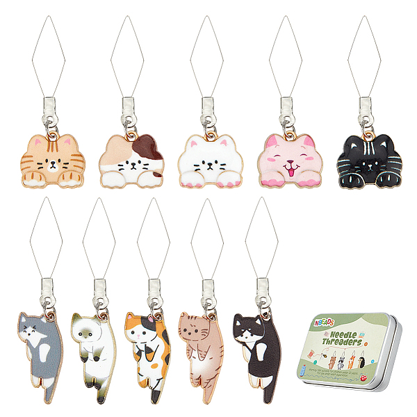 PandaHall 20Pcs 10 Style 304 Stainless Steel Threaders, with Alloy Enamel Cat Pendant, Mixed Color, 47~57mm, 2pcs/style Stainless Steel Cat..., Multicolor
PandaHall 20Pcs 10 Style 304 Stainless Steel Threaders, with Alloy Enamel Cat Pendant, Mixed Color, 47~57mm, 2pcs/style Stainless Steel Cat..., Multicolor