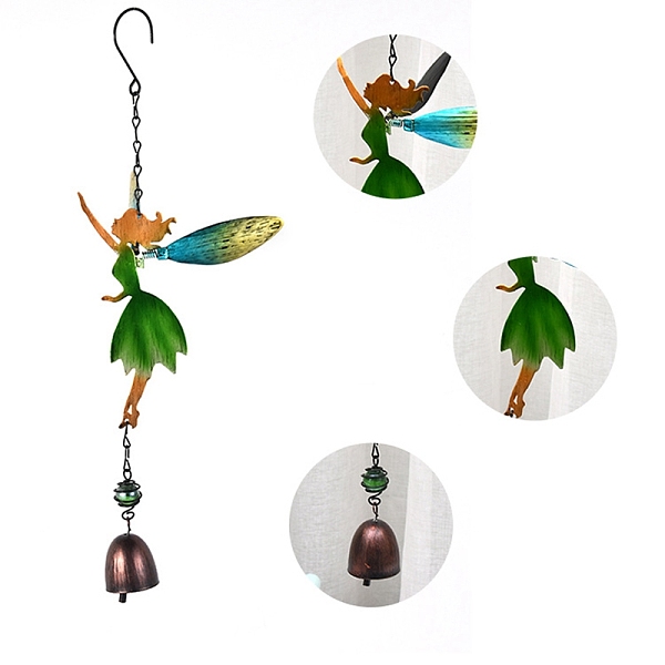 PandaHall Fairy Wind Chimes, with Bell, Glass and Iron Findings, for Home, Party, Festival Decor, Garden, Yard Decoration, Green, 380x120mm...
PandaHall Fairy Wind Chimes, with Bell, Glass and Iron Findings, for Home, Party, Festival Decor, Garden, Yard Decoration, Green, 380x120mm...